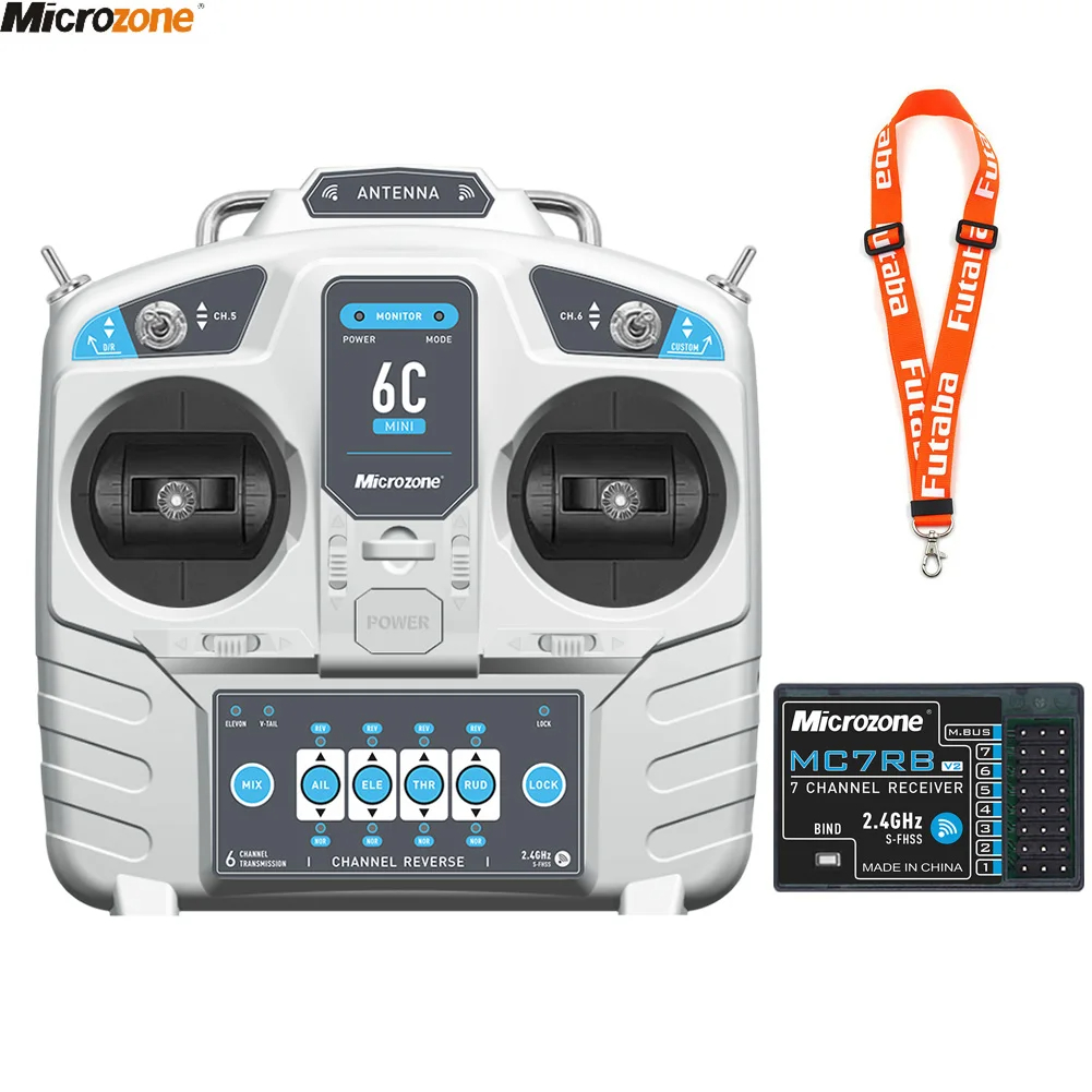 Joystick Rc Drone - MicroZone-controlador transmisor MC6C Mini V2, 2,4G,
