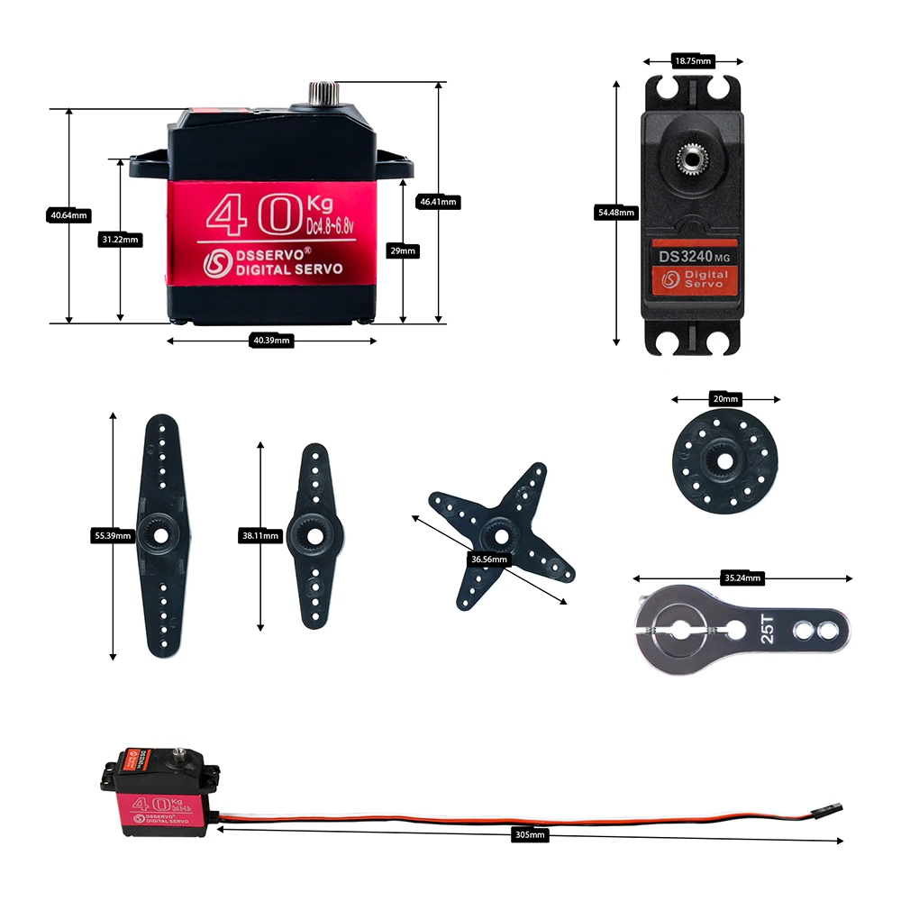 40KG Dsservo DS3240 alto par D - Rc Car Servo reseña y precio