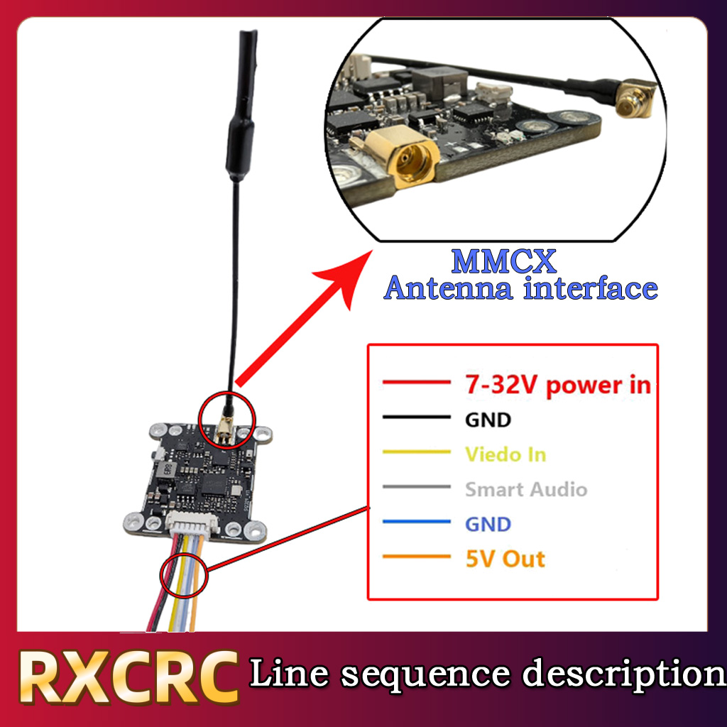 Módulo RXCRC 5.8G 48CH 1.6W VT - Drone Rc Fpv reseña y precio