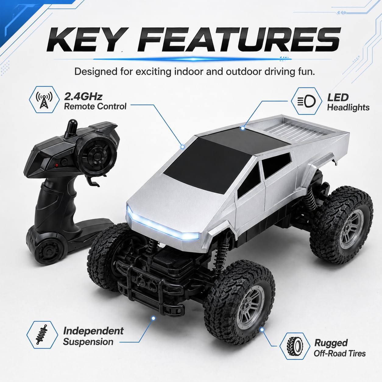 Coche RC 1:18, Camioneta a Con - Drone Or Rc Car reseña y precio
